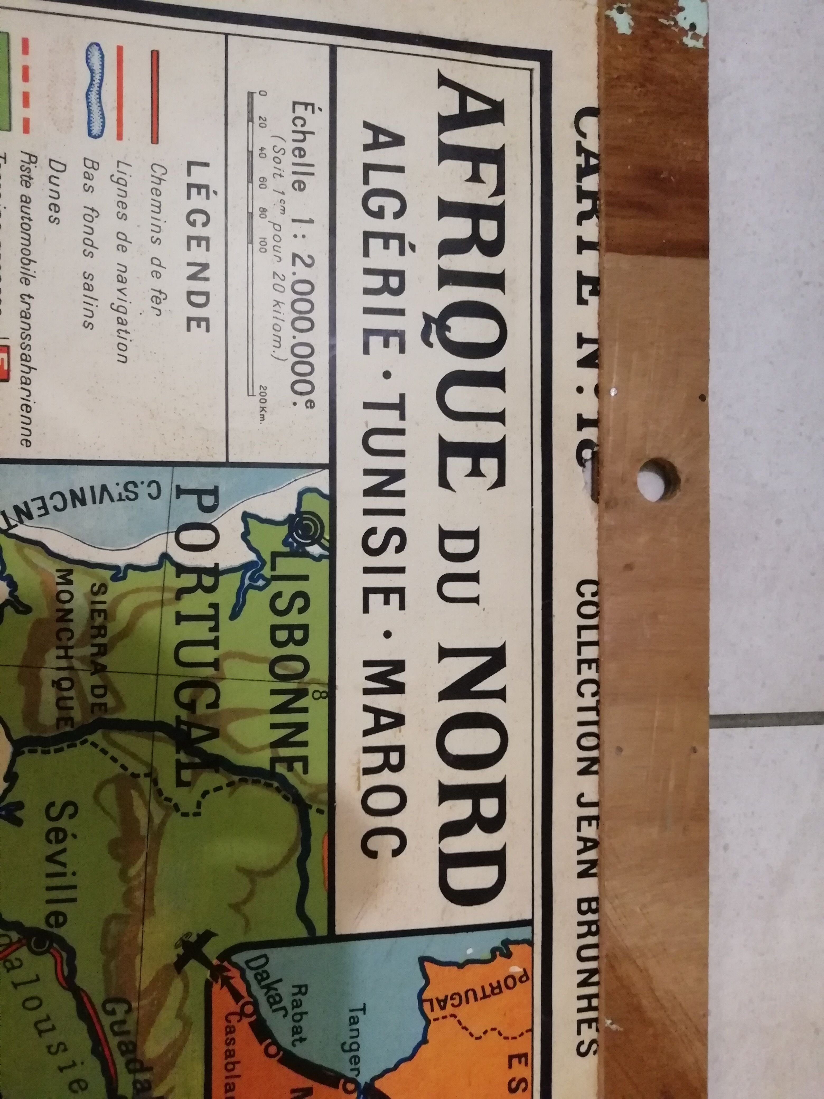 Vidal-Lablache educational wall map of the 1950s