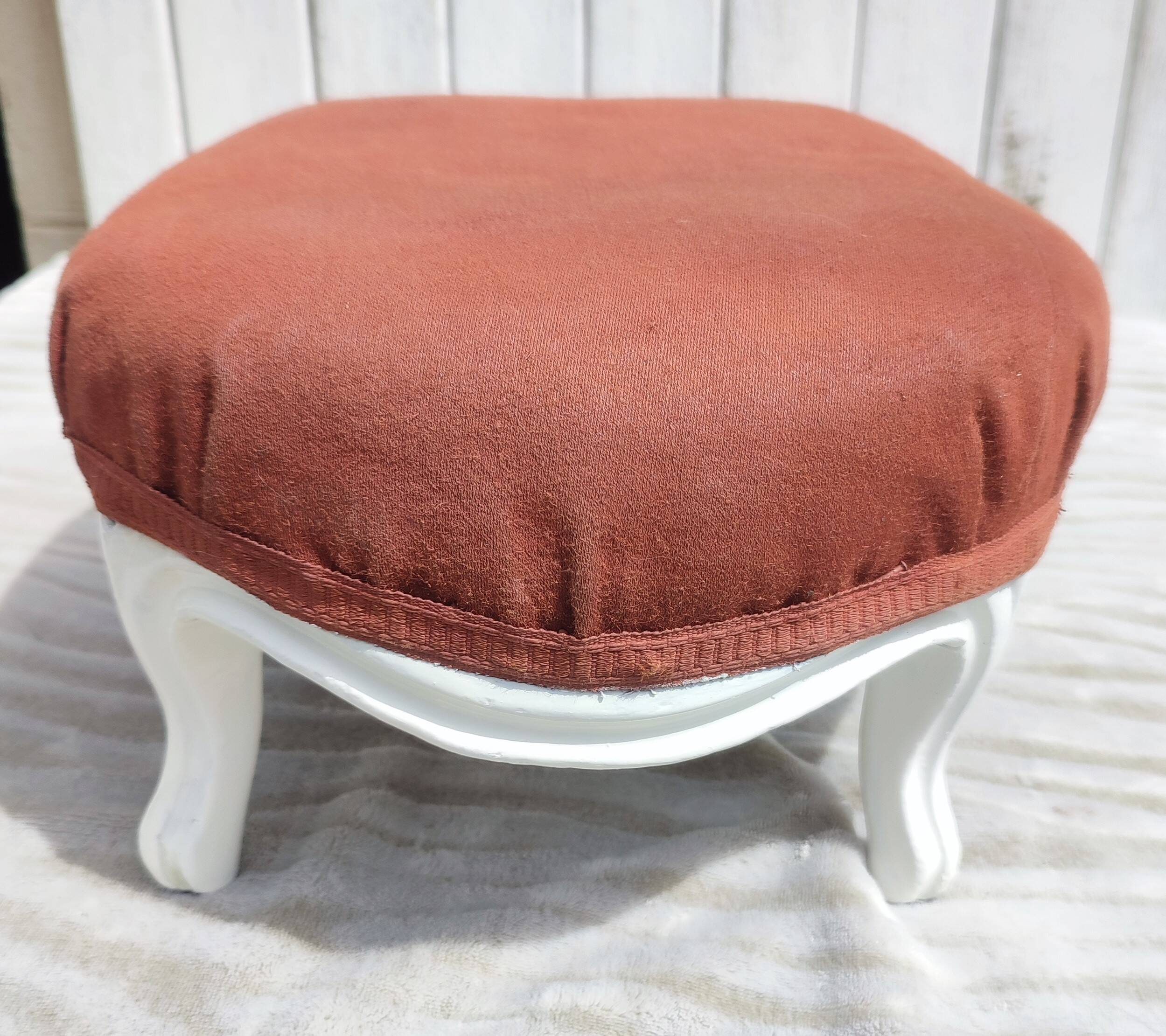 Renovated 19th century wooden footrest