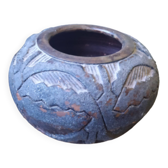 Brazilian pottery ball vase from Oyapock