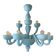 Contemporary Matte Light-Blue Glass Chandelier