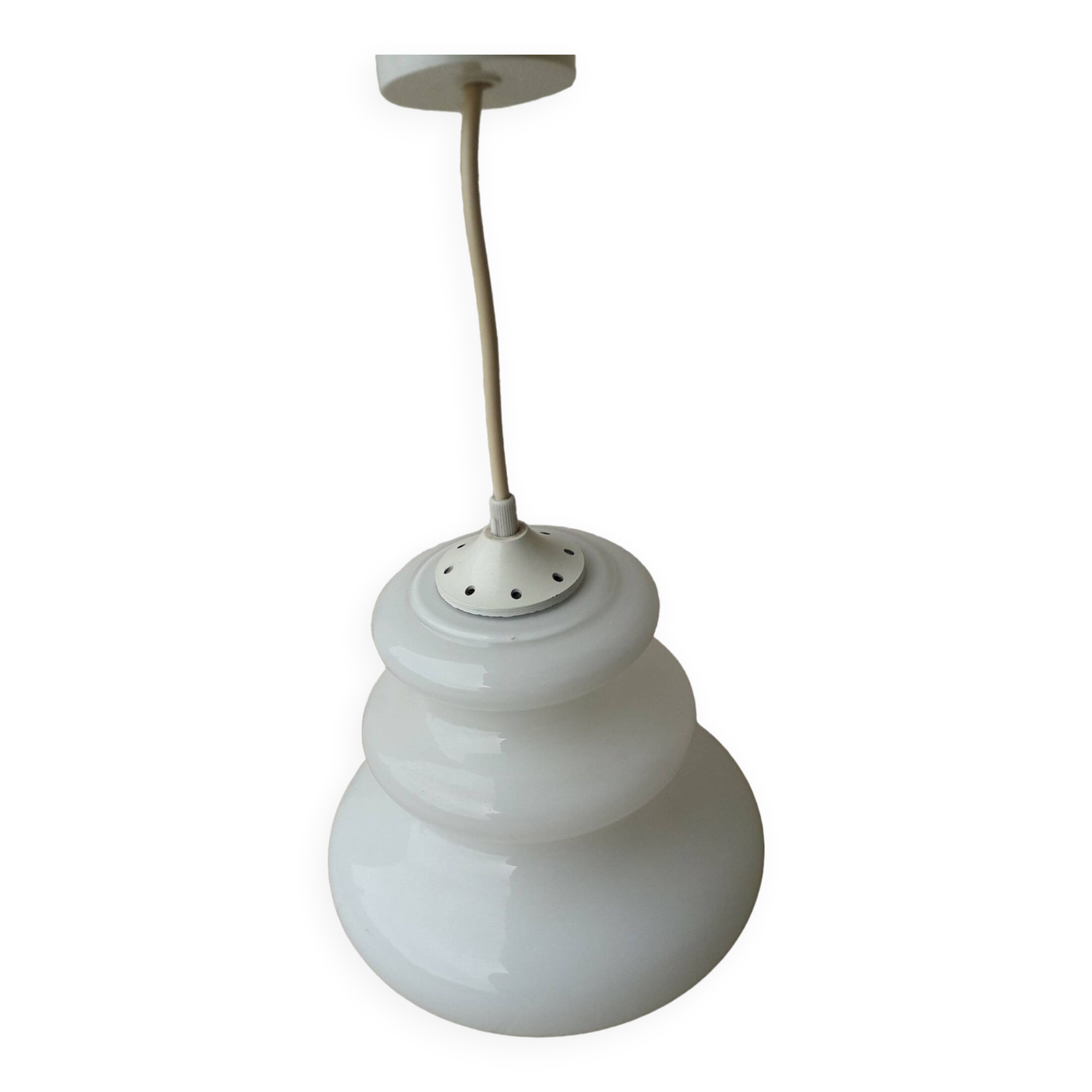 White opaline pendant light