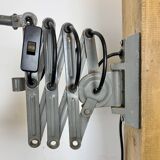 Grey Industrial Scissor Wall Lamp from Elektroinstala, 1960s