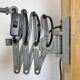 Grey Industrial Scissor Wall Lamp from Elektroinstala, 1960s