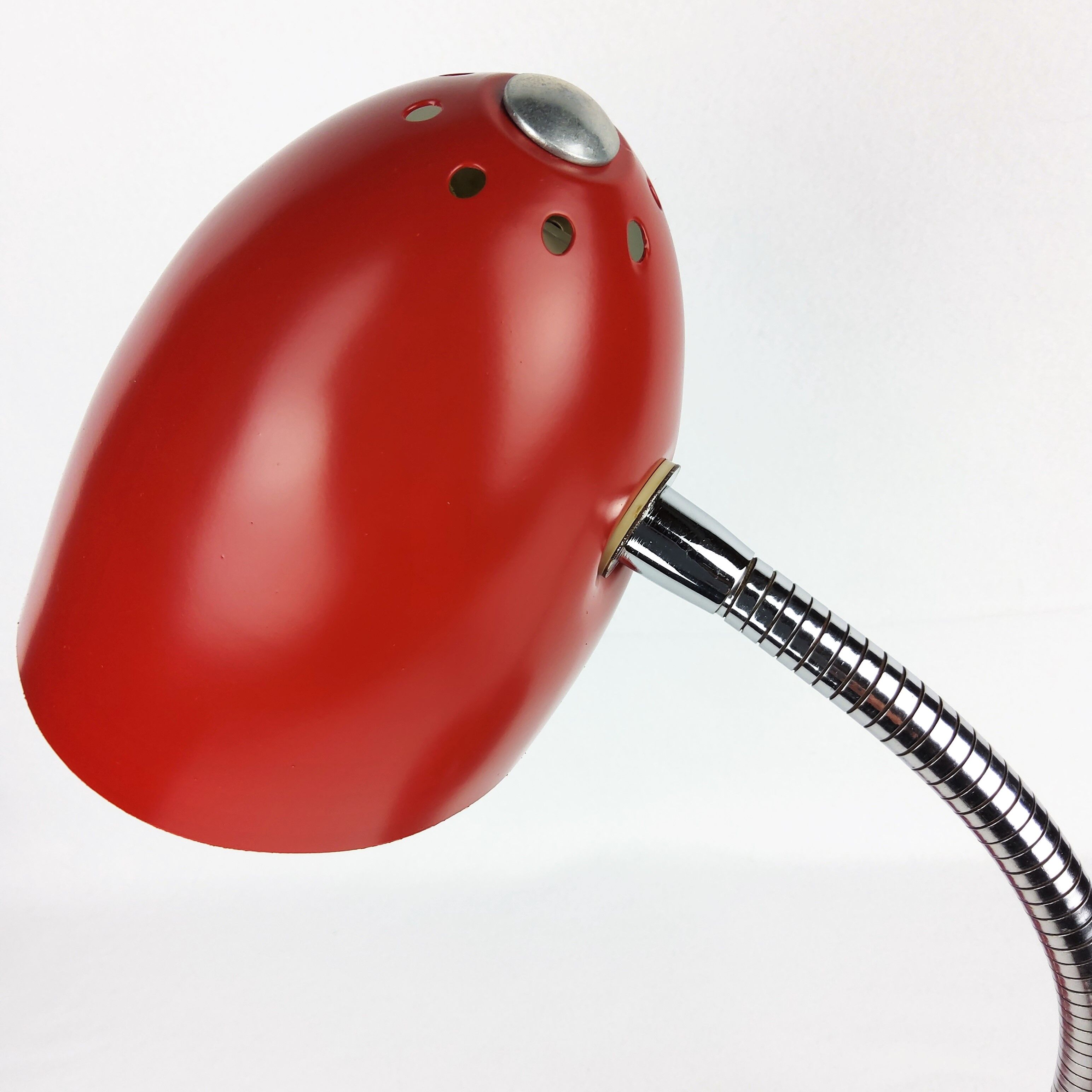 Vintage lamp red metal 1950