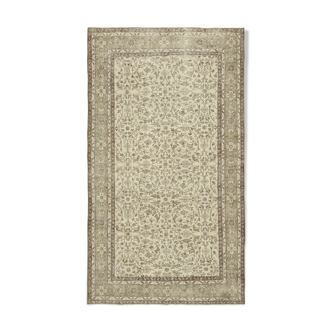 Tapis beige anatolien contemporain tissé à la main 180 cm x 310 cm