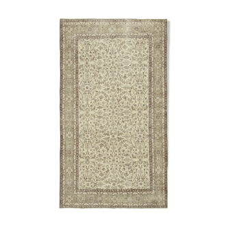 Handwoven contemporary anatolian beige carpet 180 cm x 310 cm
