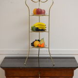 Stand de fruits ou de gâteaux en laiton Art Nouveau