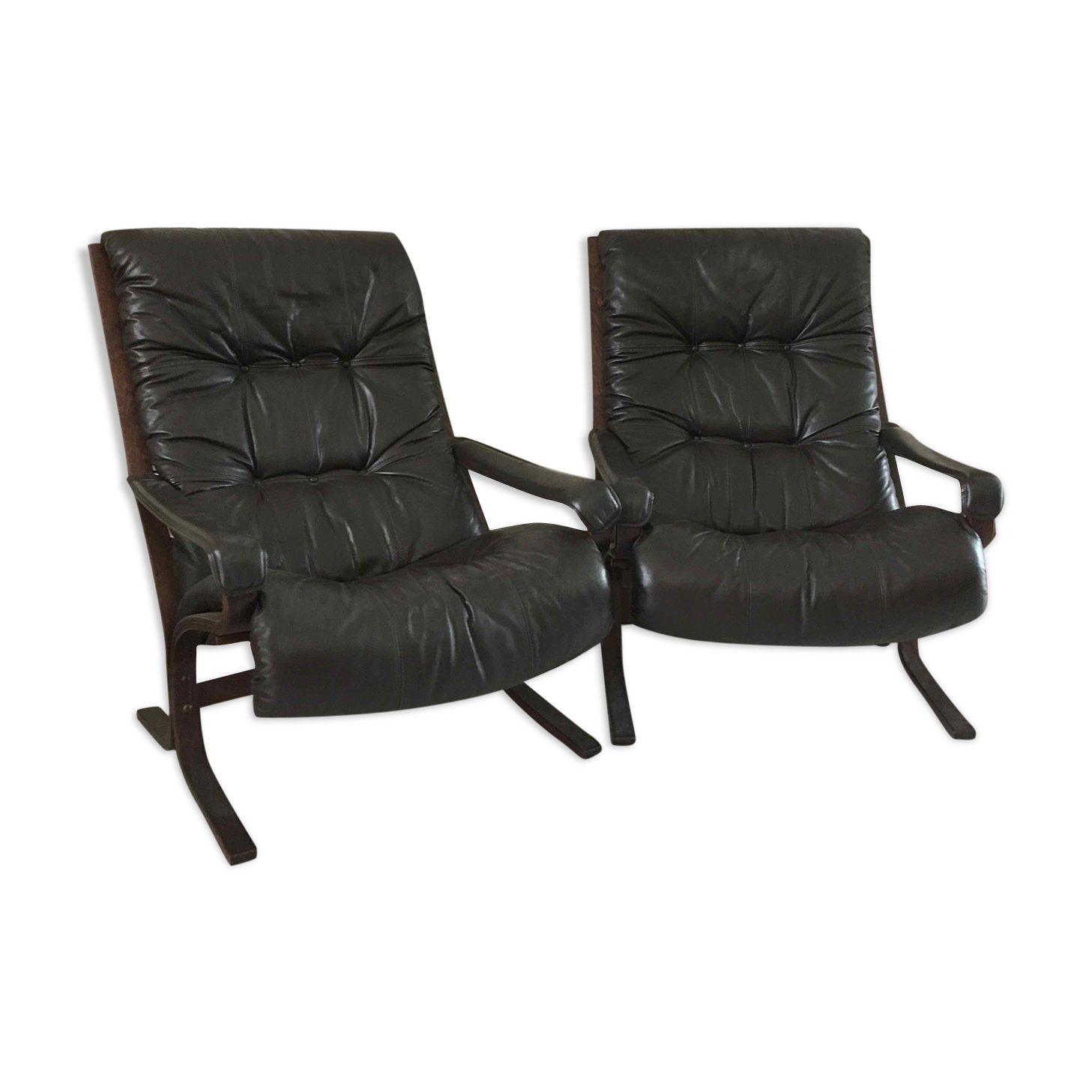 Two Siesta armchairs by Ingmar Relling for Westnofa Norway 1960