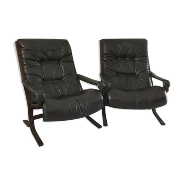 Two Siesta armchairs by Ingmar Relling for Westnofa Norway 1960