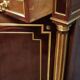 Important mahogany support table with gilded bronze – Marble top