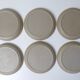 6 vintage stoneware dessert plates