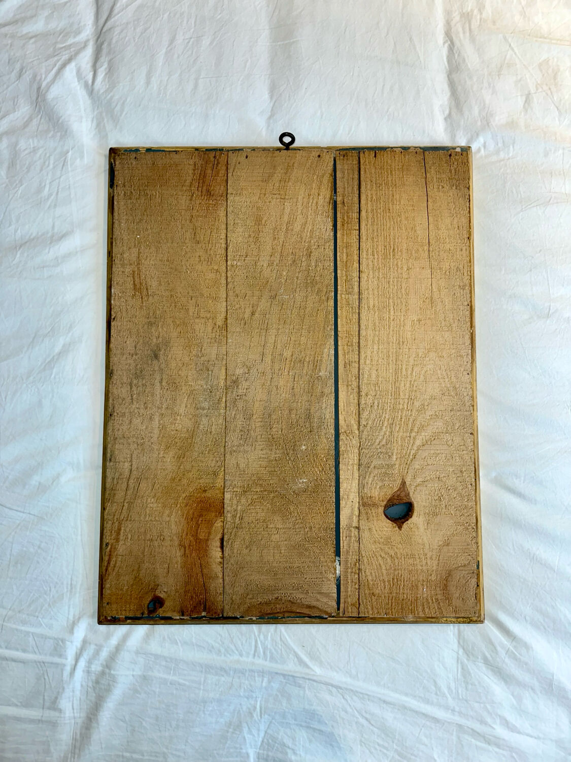 Antique gilded mirror with pearl and gold leaf.