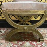 Chaise curule dorée