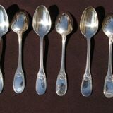 6 silver metal spoons louis XVI style