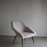 Gray boucle shell armchair | Germany | 1960s