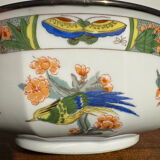Shallow porcelain plate from Limoges Raynaud, bird decoration.