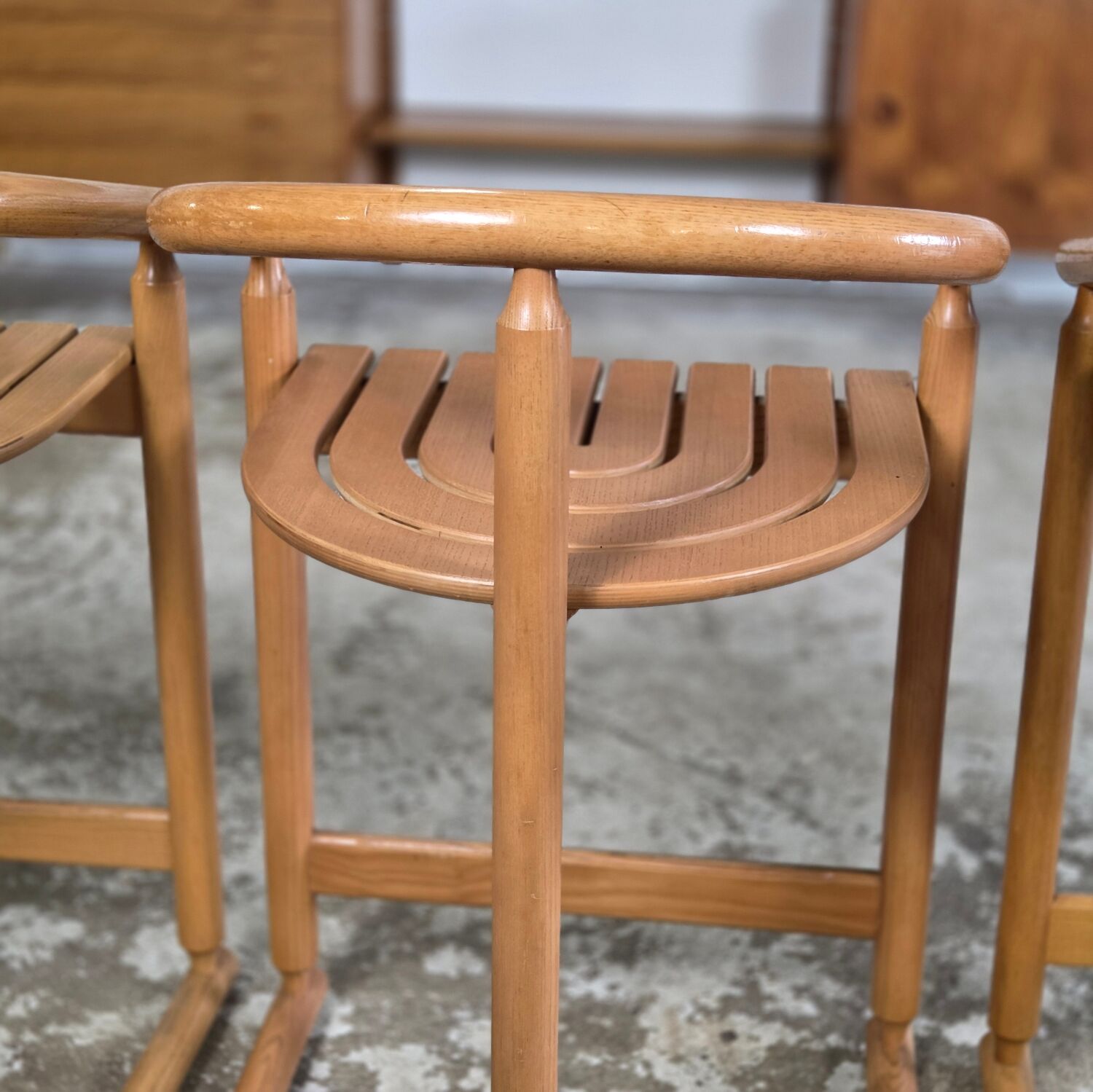 Set of 3 Almillmö bar stools, vintage 1980s German design