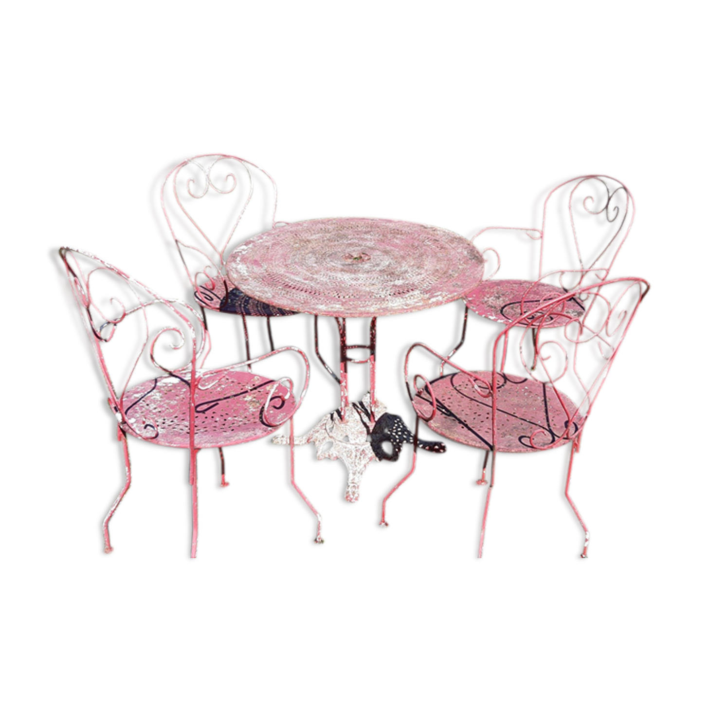 Wrought iron garden furniture