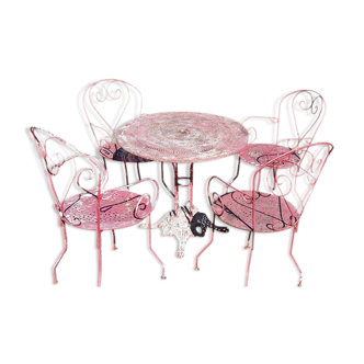 Wrought iron garden furniture