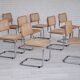 1980s, Italian design, set of 8 chairs, original good condition.