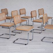 1980s, Italian design, set of 8 chairs, original good condition.