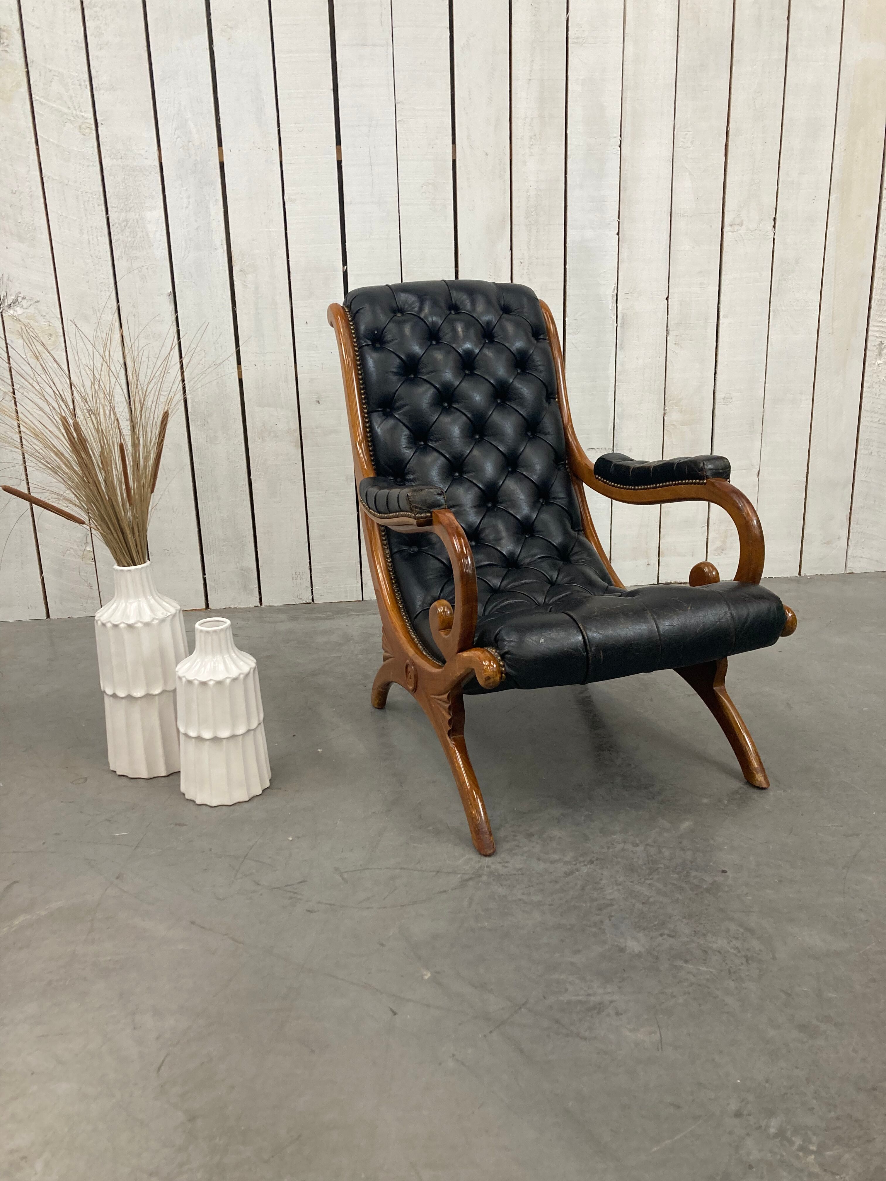 Old leather armchair