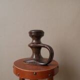 Vintage ceramic hand candle holder handmade pottery Scandinavian country spirit japandi