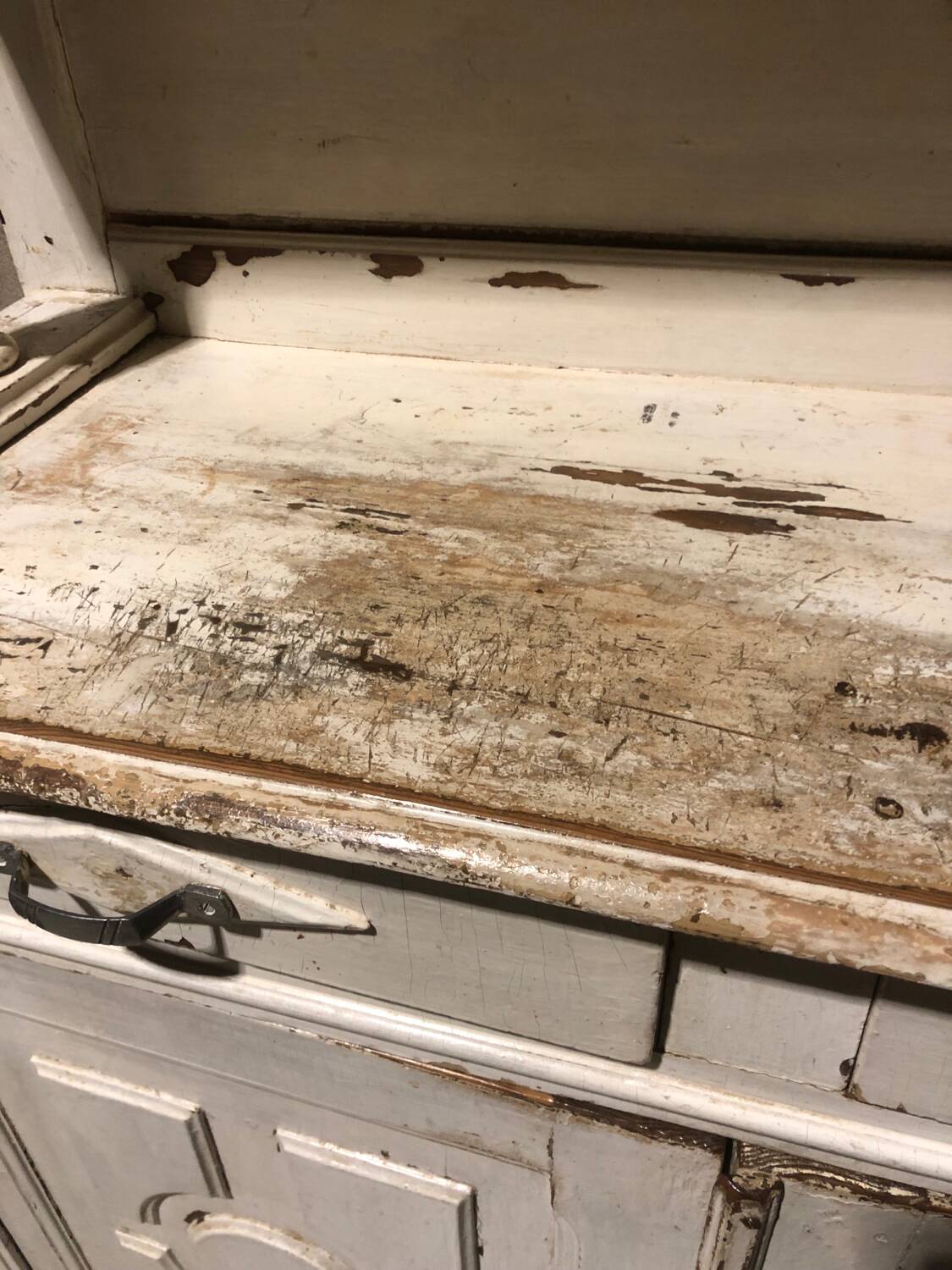 Old patinated dresser buffet