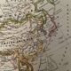 Lithographie et carte sur l'Asie de 1922