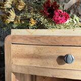 Small Art Deco piece in solid walnut and marble - 1930s