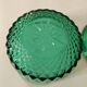 Vintage Arcoroc mint green cut glass sugar bowl or sweet jar