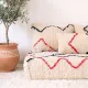 Handmade Azilal rug sofa 180 cm with soft cushions.