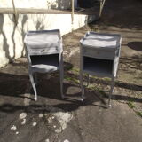 Pair of bedside tables in the style of Louis XV painted.