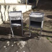 Pair of bedside tables in the style of Louis XV painted.