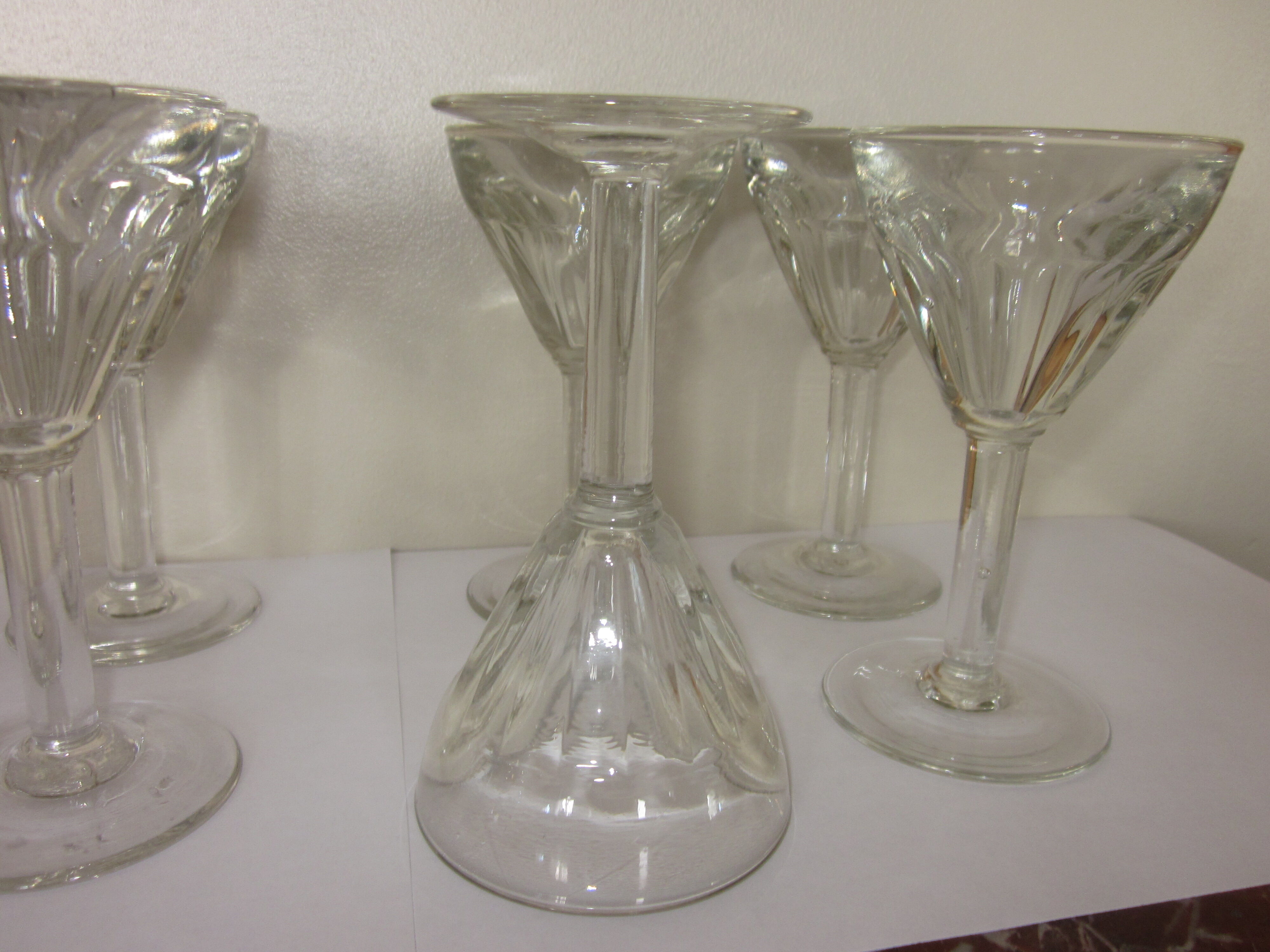 Set of 8 glasses bistro glass breath of the 20-30 years