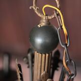 Vintage pendant light, empire brass pendant light, arrow pendant light