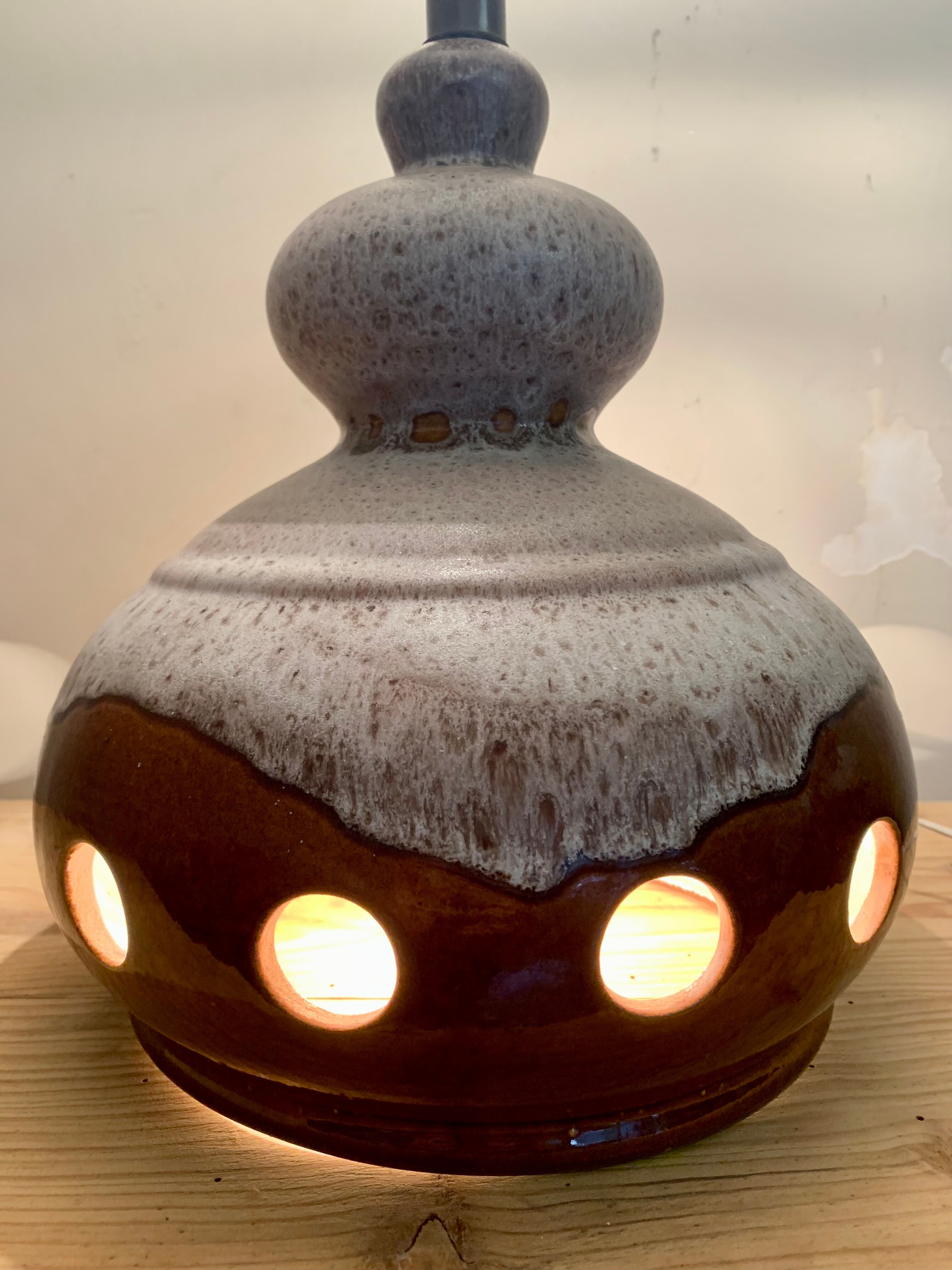 West Germany lamp stand with double lighting