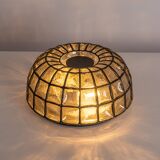 Ceiling lights in iron and clear glass by Limburg, Germany, 1960s.