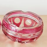 Val Saint Lambert red-lined crystal ashtray