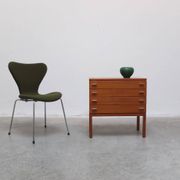 Commode suédoise en teck avec poignées en métal, années 1970