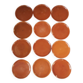 Twelve ceramic plates from Vallauris, Foucard Jourdan