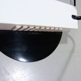 Lampe de bureau italienne en blanc et noir, années 1980