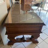 Oak and glass desk
