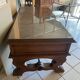 Bureau en chêne et verre