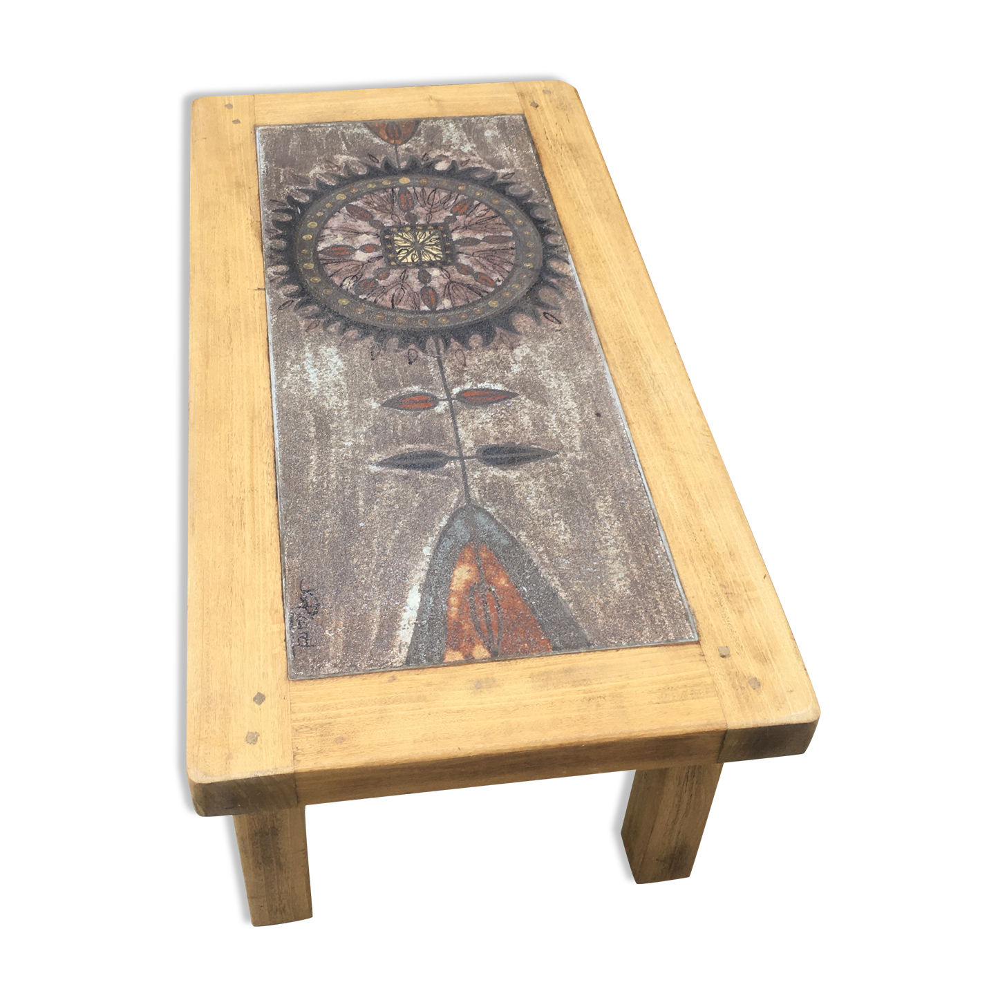 Ceramic coffee table by JG Picard Vallauris