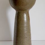 Large vintage enameled stoneware vase