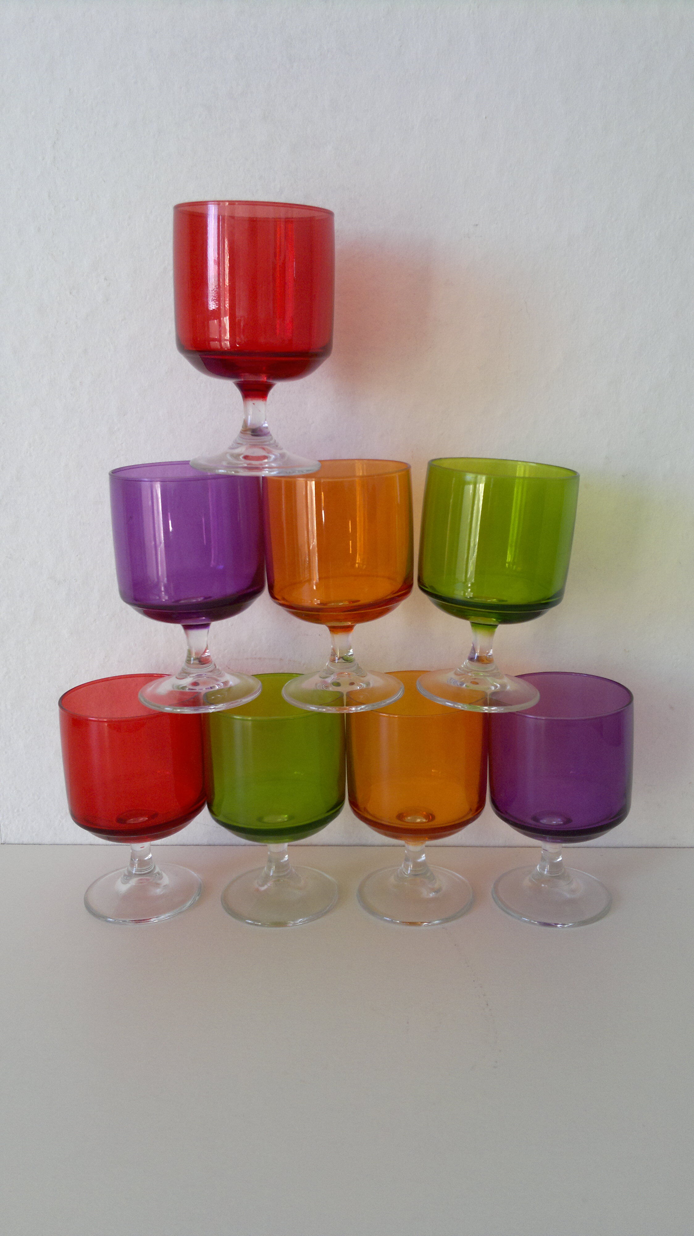 Lot of eight glasses vintage