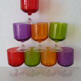 Lot of eight glasses vintage