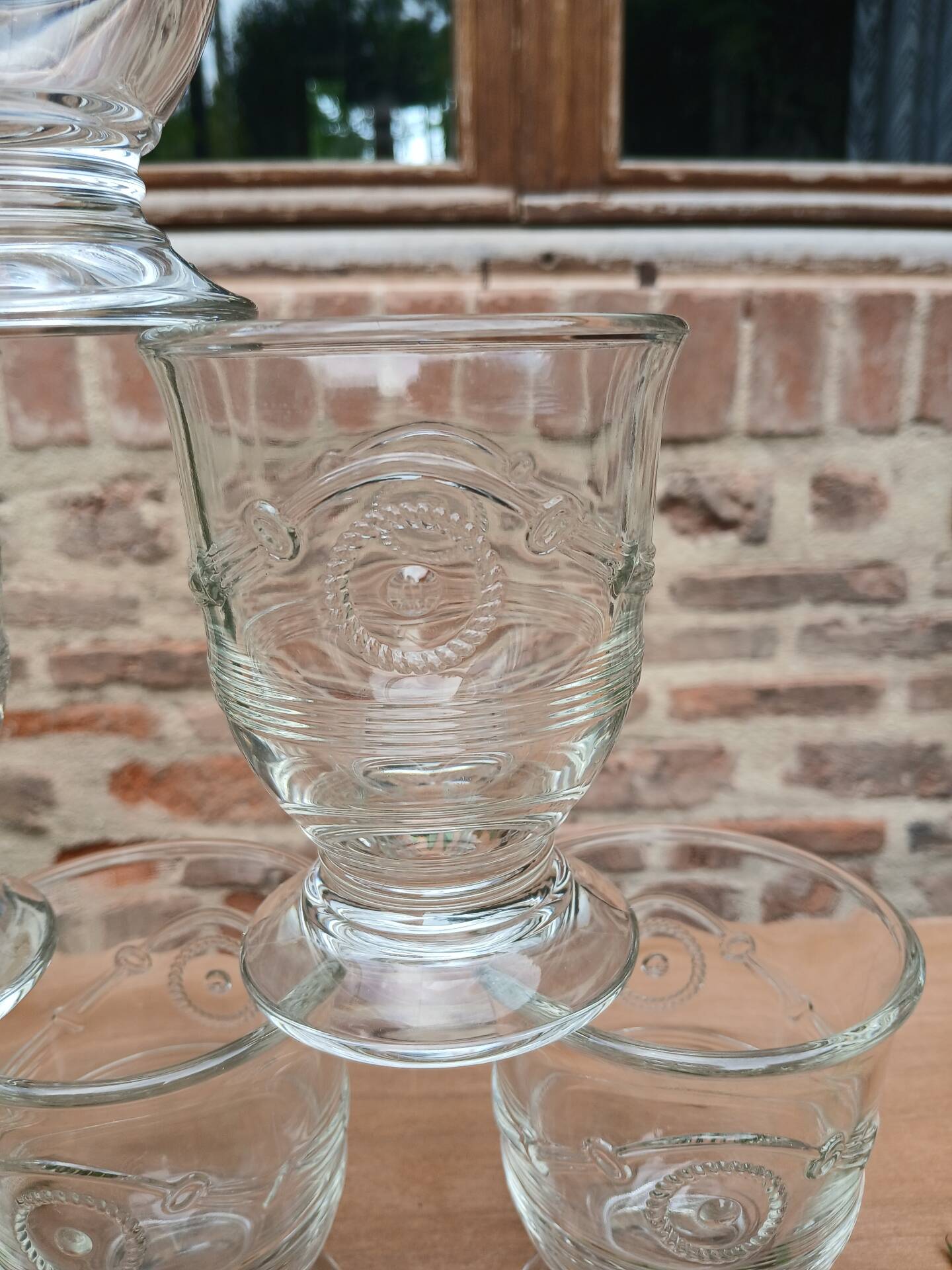 6 bistro water glasses