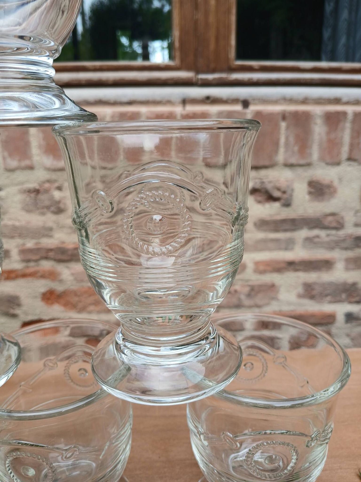 6 bistro water glasses